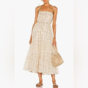 Cleobella Cream Floral Midi Dress